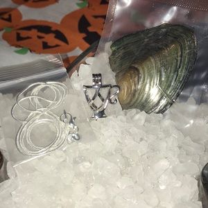 Teacup pearl cage with chain and oyster